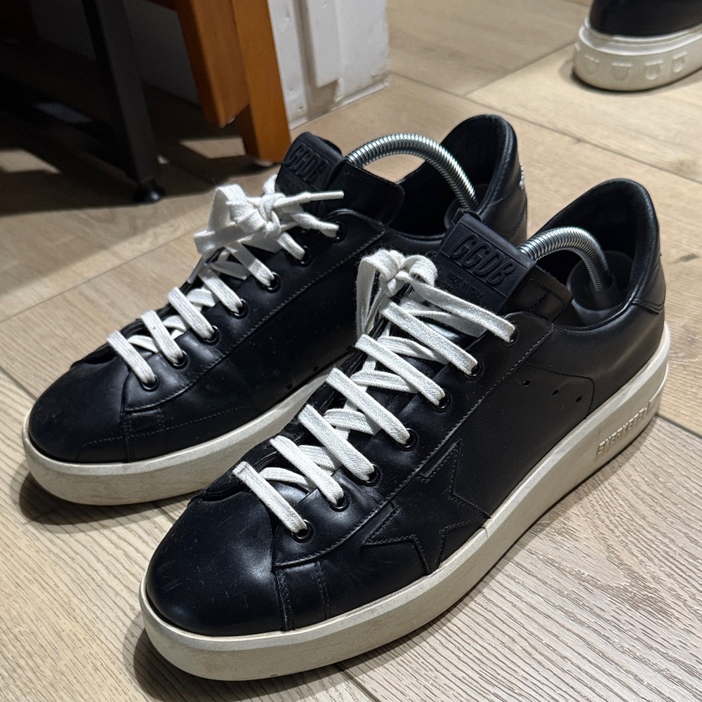 Golden Goose Black Sneakers with White Accents